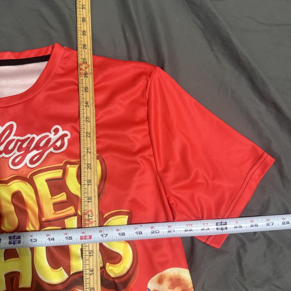 Kellogg's Shirt Mens 2XL Red Honey Smacks All Over Graphic Tee Cereal Novelty - Picture 4 of 5
